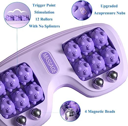 SkyShopy Foot Massager Roller ,Plantar Fasciitis Relief Heel/Arch/Muscle Aches/Foot Pain/Stress Relief And Deep Relaxation - Relaxation Gifts For Women,Men - Shiatsu Acupuncture Massage(G) SkyShopy Foot Massager Roller ,Plantar Fasciitis Relief Heel/Arch/Muscle Aches/Foot Pain/Stress Relief And Deep Relaxation - Relaxation Gifts For Women,Men - Shiatsu Acupuncture Massage(G)